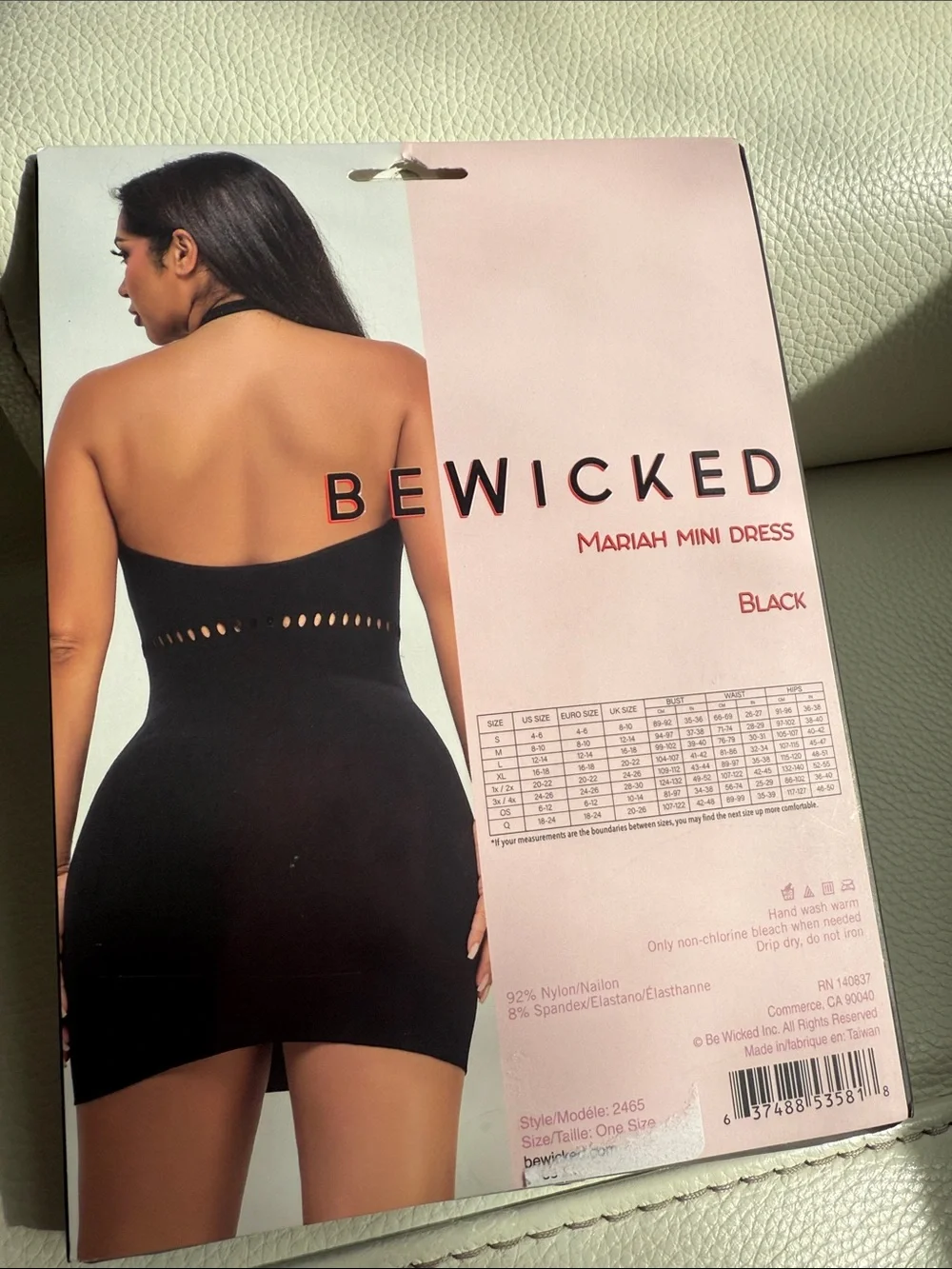 BeWicked Mariah Mini Dress‎ Stocking Bodycon Bodice